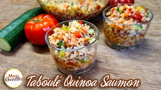 Taboulé au Boulgour Quinoa Saumon Recette Facile et Rapide [upl. by Nnylakcaj]