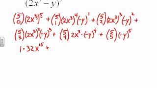 Use the Binomial Theorem to Expand and Simplify 8538 [upl. by Ria596]