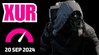 Where is XUR Today Destiny 1 D1 XUR Location and Official Inventory and Loot 20 Sep 2024 Sep2024 [upl. by Orabel]