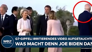 ITALIEN Bei G7Gipfel Was macht denn Joe Biden da Irritierendes Video vom USPräsidenten [upl. by Faux440]