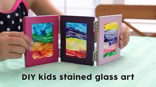 DIY Kids Stained Glass Art [upl. by Esil385]