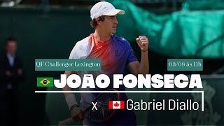 JOÃO FONSECA x Gabriel Diallo  Quartas ATP Challenger Lexington R2  Live comentários [upl. by Mendel34]