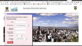 Como consultar el Impuesto predial Bogota Colombia [upl. by Imoen918]