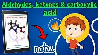 Aldehyde ketone and carboxylic acids Class 12th Chemistry ch8 Best NOTES  Edustudypoint [upl. by Ileek]