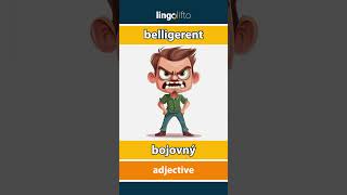 🇬🇧🇸🇰 belligerent  bojovný  vocabulary builder  learn English  naučme sa anglicky [upl. by Connett652]