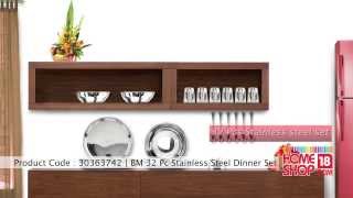 Homeshop18com  BM 32 Pc Stainless Steel Dinner Set [upl. by Orgel270]