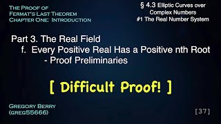 Difficult Proof Positive Reals Have Nth Roots Part 1 4313f [upl. by Tdnerb]