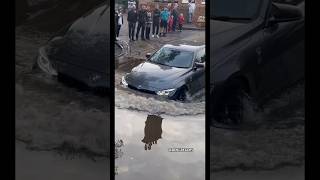 Don’t Speed Up 🤯🤦🏻‍♂️ Failed TooFast FloodedEngine BMWDriver Funny Stuck Flooded UK fy [upl. by Adlemi640]