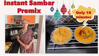 Instant Sambar Premix  Tasty Sambar in less than 10 minutes  Save Time [upl. by Radborne]