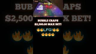 LFG 2500 MAX BET Bubble Craps Roll 934🔥🔥🔥Bluffinbob Realbrettski Shorts Casino Dice [upl. by Jemina]