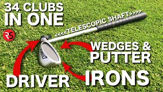 Golfing with one adjustable club 34 clubs in 1 [upl. by Denni]