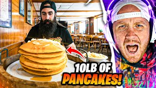 TIM REACTS TO 10LB IMPOSSIBLE PANCAKE CHALLENGE [upl. by Bogoch]