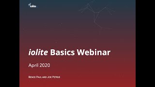 iolite Basics Webinar April 9th 2020 [upl. by Einnor843]