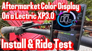 Lectric  XP30 ST  Install amp Test Ride Plug amp Play Amazon Aftermarket Color M7C2 eBike Display [upl. by Namar892]