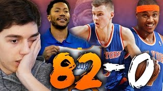 820 CHALLENGE  2017 NEW YORK KNICKS WITH DERRICK ROSE NBA 2K16 MY LEAGUE [upl. by Analram309]