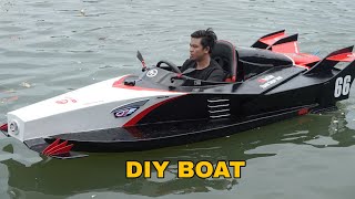 Full 60 Days I Build My Own Boat Like an F1 Supercar From Jetski Scraps [upl. by Lionello]