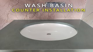 😎Easy Steps for Under counter Wash Basin Installation😍अंडरकाउंटर वॉश बेसिन कैसे बनाते हैं😱 [upl. by Tutto911]