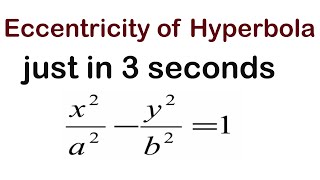 Trick to Find Eccentricity of Hyperbola [upl. by Ardnuat339]