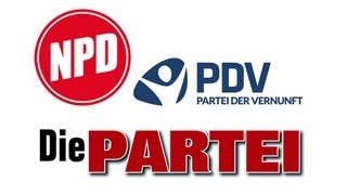 NPD Die Partei amp PdV  Kleine Parteien in fast fünf Minuten [upl. by Adnirol855]