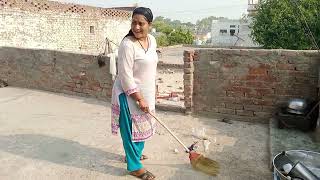 Garmio Mein Ghar Ki Safai  Village Woman Work  Pakistani Village Woman Life  Daily Routine [upl. by Neerom]