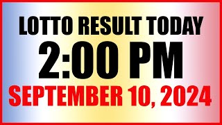 Lotto Result Today 2pm September 10 2024 Swertres Ez2 Pcso [upl. by Anitsihc]