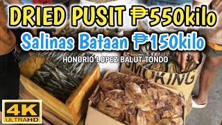 DRIED PUSIT 550kiloSalinas Bataan 150kilofishport driedfish divisoria christmas pinoy [upl. by Aneer]