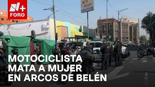 Motociclista a exceso de velocidad atropella y mata a mujer en Arcos de Belén CDMX  Las Noticias [upl. by Hennie924]