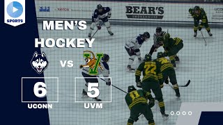 UConn Mens Hockey Gets the OT Win against UVM [upl. by Warfeld]