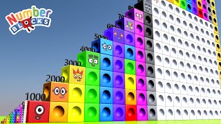 Numberblocks Mathlink Step Squad 1 to 10 vs 1000 to 20000 BIGGEST Standing Tall Numbers Pattern [upl. by Millar]