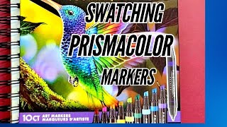 Swatching Prisma Color Markers adultcoloringsupplies [upl. by Teodoro144]