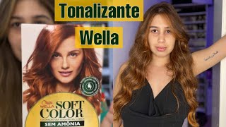 Tonalizando o cabelo sozinha  Tonalizante Wella Louro Acobreado 743 [upl. by Scheider373]