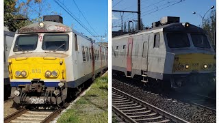 NMBS 835  839 kruisen NMBS 813  830 te AntwerpenNoorderdokken [upl. by Stichter]