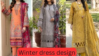 Allover printed suit designallover printed dress designwinter casual wear dress design [upl. by Eissoj]