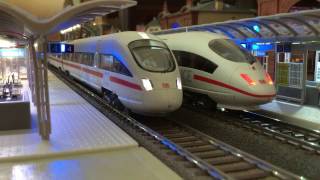 HO station diorama DB ②  ICE high speed trains [upl. by Lucilla]