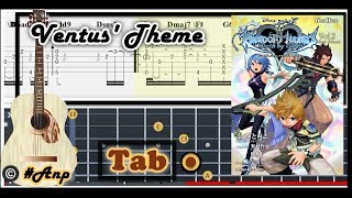 Guitar Tab  Ventus Theme Kingdom Hearts Birth by Sleep OST Fingerstyle Tutorial Anp [upl. by Adnaerb]