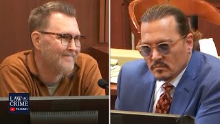 Johnny Depps Witness Testifies About Incident at Hicksville Trailer Palace Depp v Heard [upl. by Nelyahs]