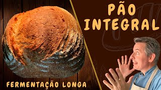 Pão Integral com Fermento Natural  Receita Base  Fermentação Longa [upl. by Sidonia]