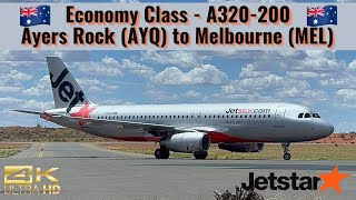 Jetstar  A320200  Economy Class  Ayers Rock AYQ to Melbourne MEL  Trip Report [upl. by Schell]