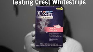 Testing Crest 3D Whitestrips  Gentle Routine [upl. by Marka367]