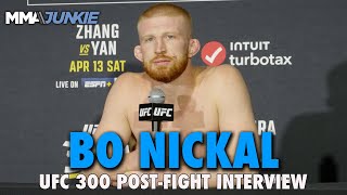 Bo Nickal responds to Khamzat Chimaevs criticism of his UFC 300 win [upl. by Ahsikin]