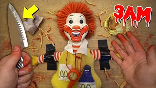 CUTTING OPEN HAUNTED RONALD MCDONALD DOLL AT 3 AM WHATS INSIDE [upl. by Shultz92]