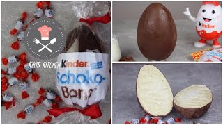 Kinder Schoko Bons XXL  Giant Choco Bons  Riesen Schokobon selber machen  Kikis Kitchen [upl. by Depoliti]