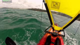 Go Kayak Sails Kayak Sailing in Carbis Bay Near St Ives Cornwall [upl. by Isteb]