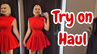 Try on Haul Stunning Dress with Alice Dali  Try on Haul Mini Dress in Zara [upl. by Lednem]