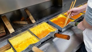 Japanese Street Food  The BEST EGG OMELETTE Tamagoyaki Tsukiji Market Tokyo Japan [upl. by Thain854]