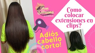 TUTORIAL Cómo hacer una coleta alta con extensiones de clip [upl. by Friedman]