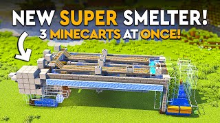 Minecraft NEW Super Smelter Tutorial  Infinite Fuel  23k PHR [upl. by Eda]