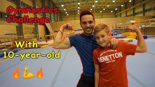 Gymnastics Challenge with 10YEAROLD [upl. by Meredithe]