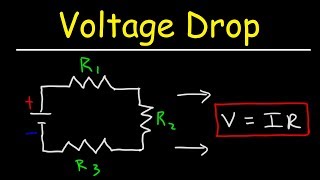 How To Calculate The Voltage Drop Across a Resistor  Electronics [upl. by Yssim]