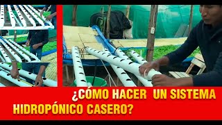 Cómo hacer un sistema hidropónico NFT casero con tubos PVC [upl. by Jen]